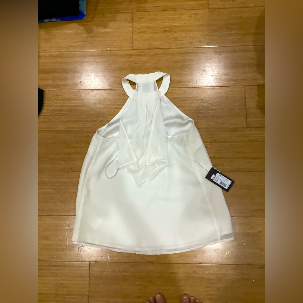 Marciano WOMENS white collar top size 38